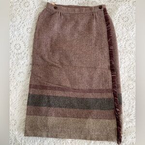 Vintage Saint Michael wool tartan blanket skirt kilt